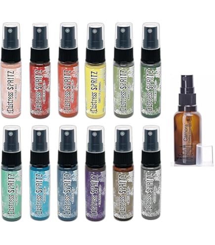 Tim Holtz Distress Spray Stain Bundle #2 - Twisted Citron, Hickory Smoke, Blueprint Sketch, Ground Espresso