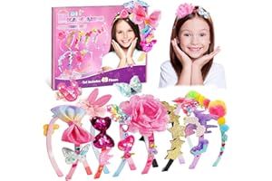 TOYJOLKA Hair Accessories for Girls-Arts and Crafts Gift for Ages 4-9 Year Old Girl,Great 5 Year Old Girl Gift,Headband Making Kit Gifts for 4 5 6 7+Year Old,Girls Toys Stocking Stuffers for Kids