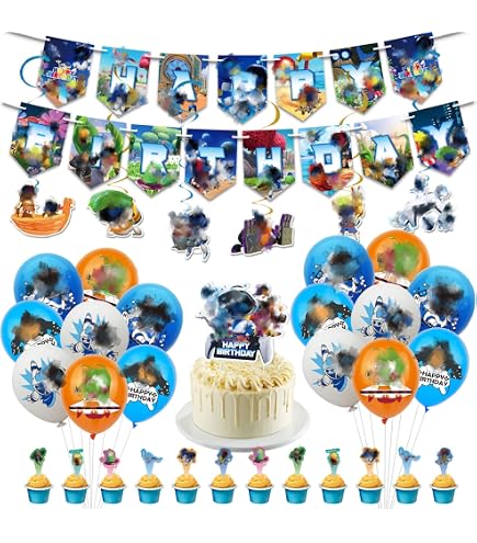 Décorations De Fête D'Anniversaire 47 Pièces, 6 Ballons En Aluminium