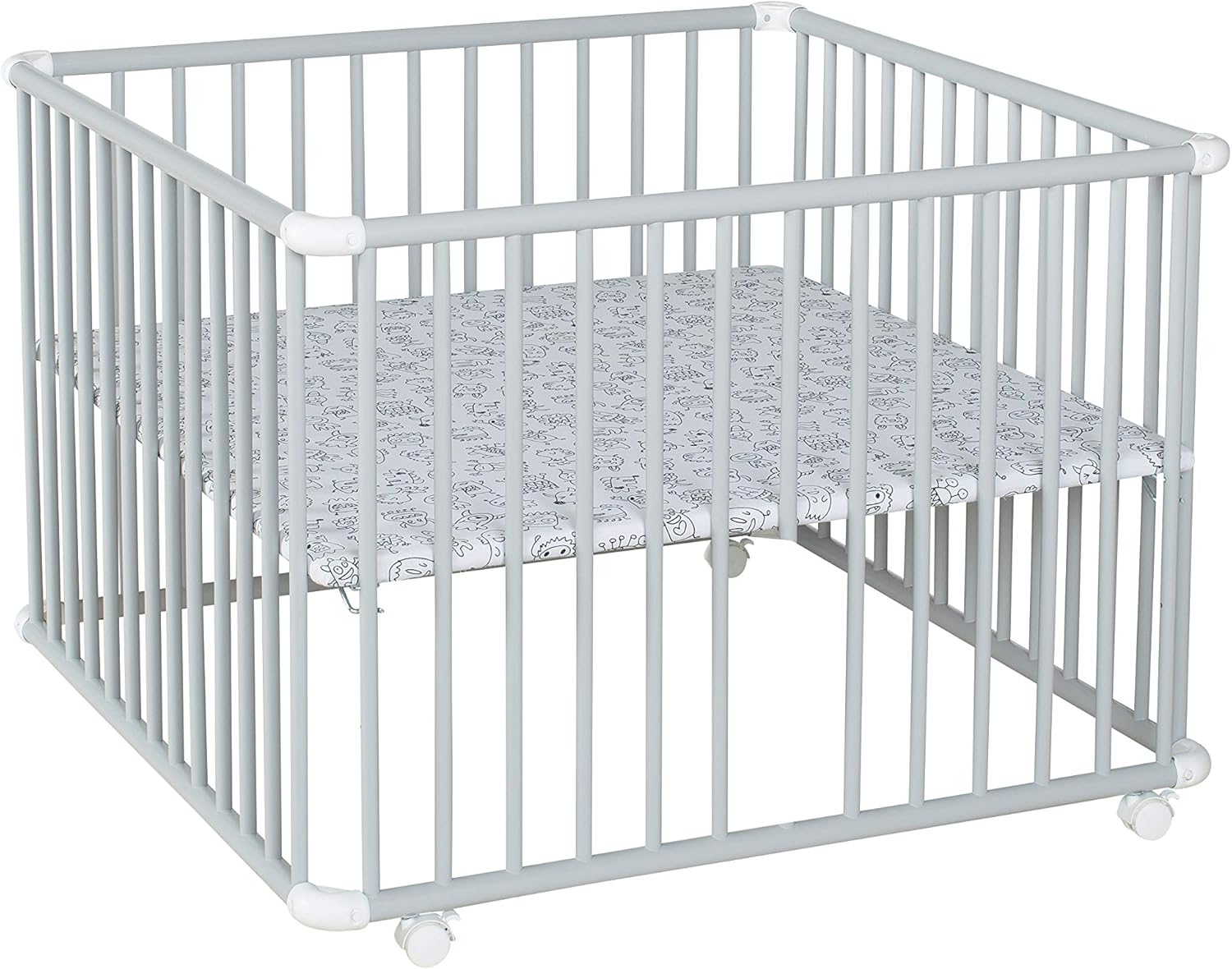 Geuther Parc Belami 2233 Ajustable En Hauteur Bois Gris Motif Du Fond Monstre 97 X 97 Cm Amazon Fr Bebes Puericulture