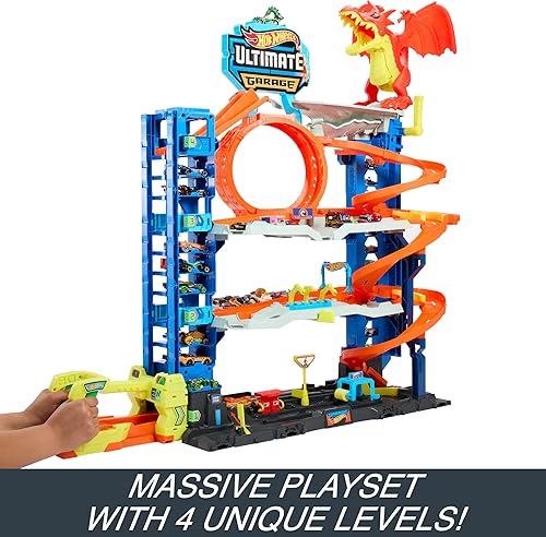 Hot Wheels City Ultimate Garage Track Set with Die-Cast Toy Cars