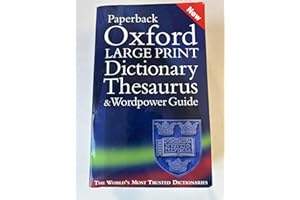 Paperback Oxford Large Print Dictionary, Thesaurus, and Wordpower Guide