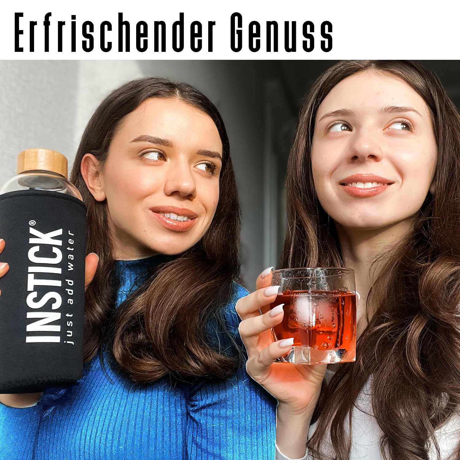 INSTICK Zuckerfreies Instant-Getränk (Mix-Paket mit 46 Sticks) - 1 Packung für 46 x 1,5-2,5 L - Veganes Getränkepulver Kalorienarm & Vitamin C - Instant-Pulver 5