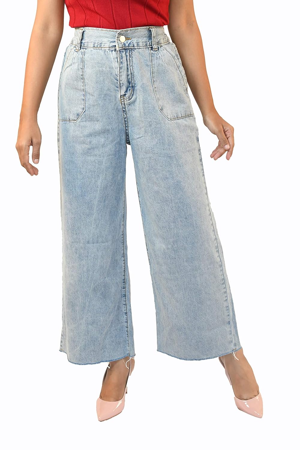 mid rise cropped jeans