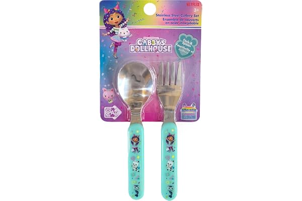 GABBY'S Dollhouse Stainless Steel Cutlery Set for Kids