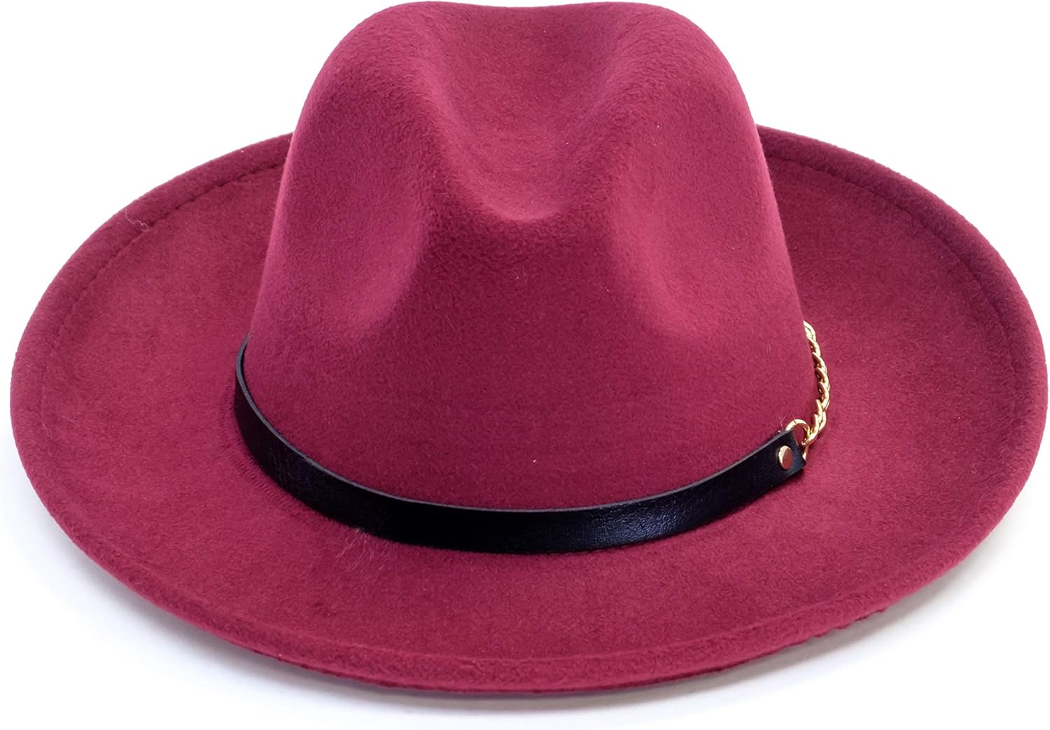 burgundy felt hat