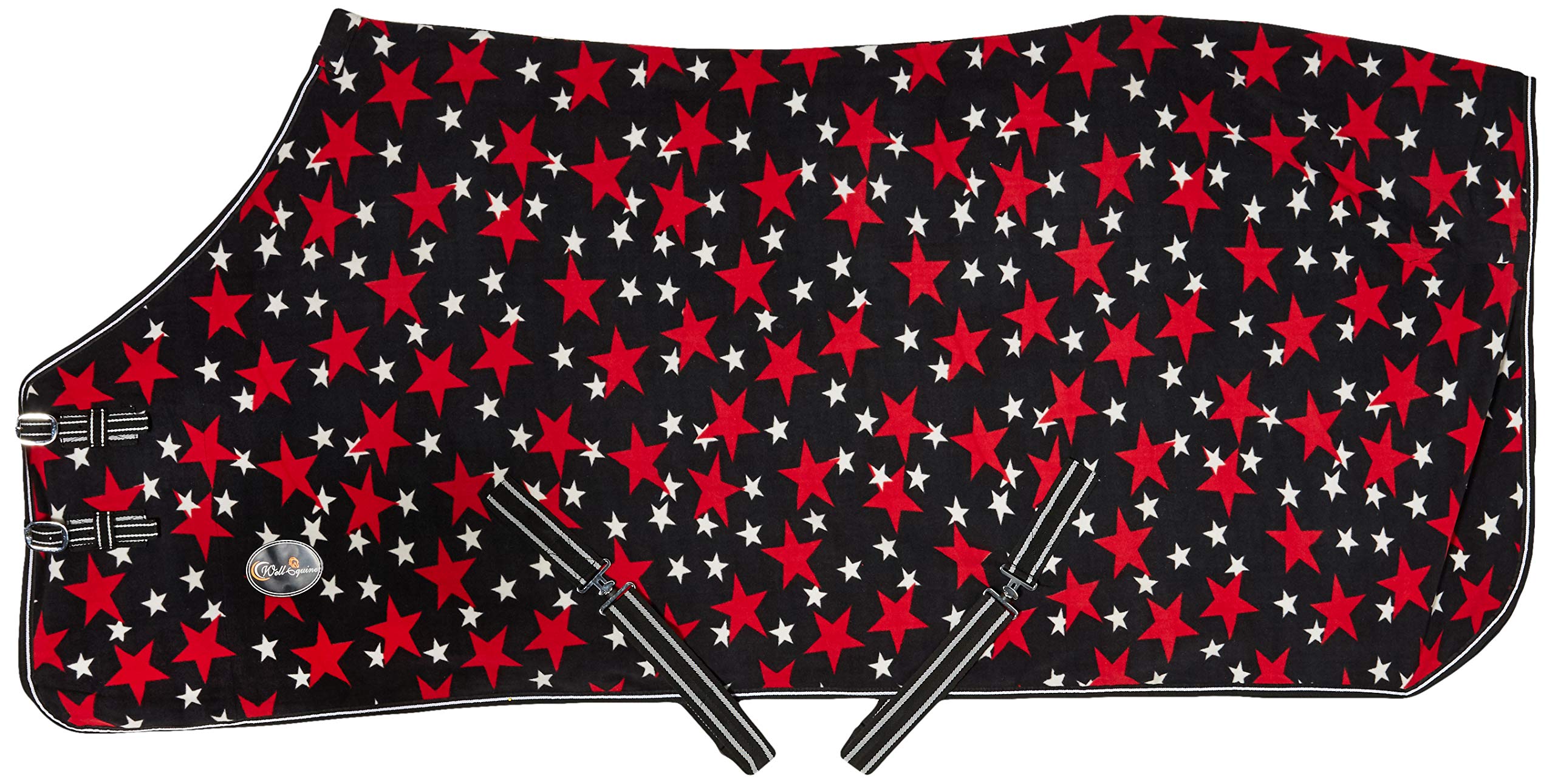 Cwell Equine HORSE COB PONY COOLER STABLE SHOW WINTER NO NECK TRAVEL FLEECE RUG Star Design (6' 9")