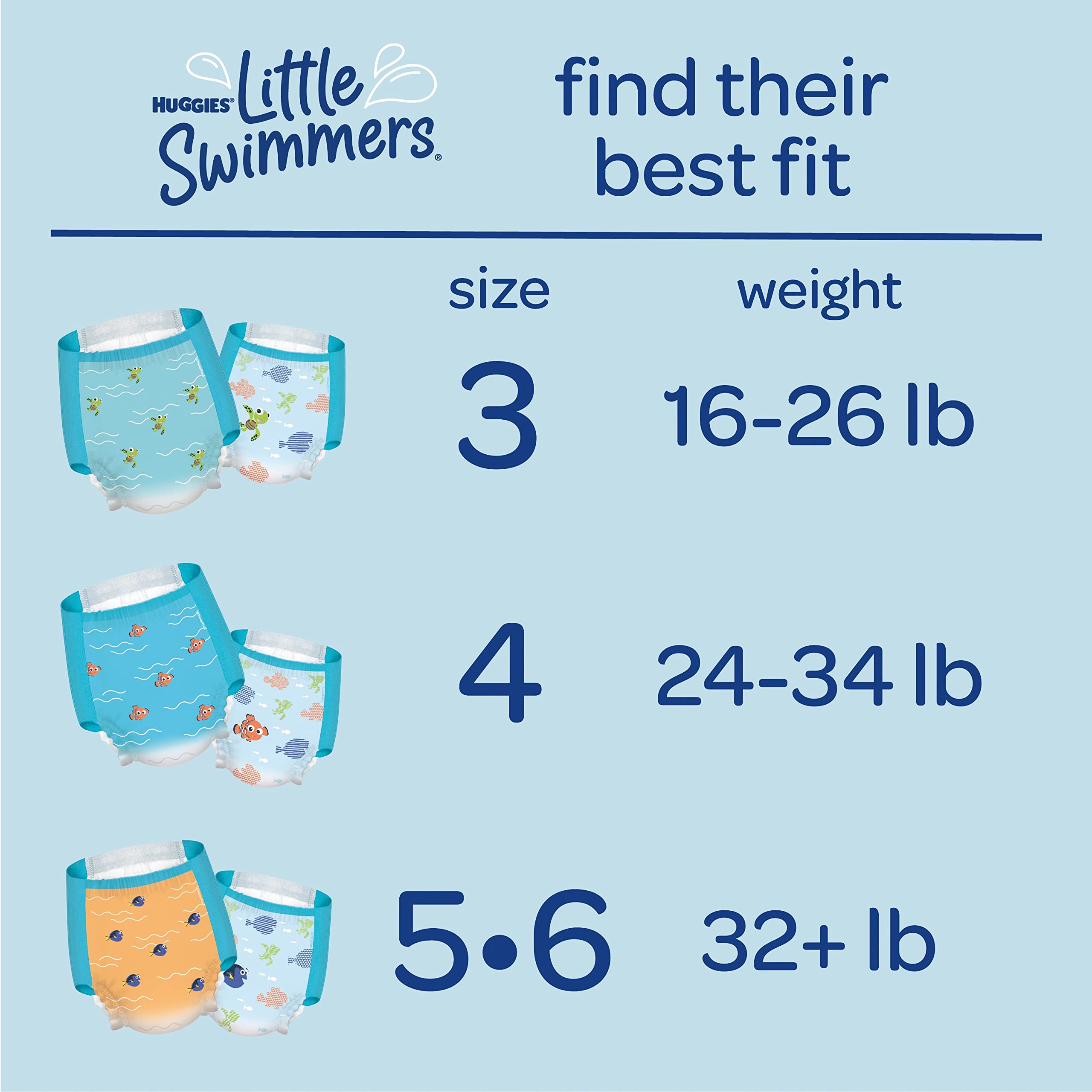 Huggies Little Swimmers Disposable Swimming Diapers, Size 4 (2434 lbs