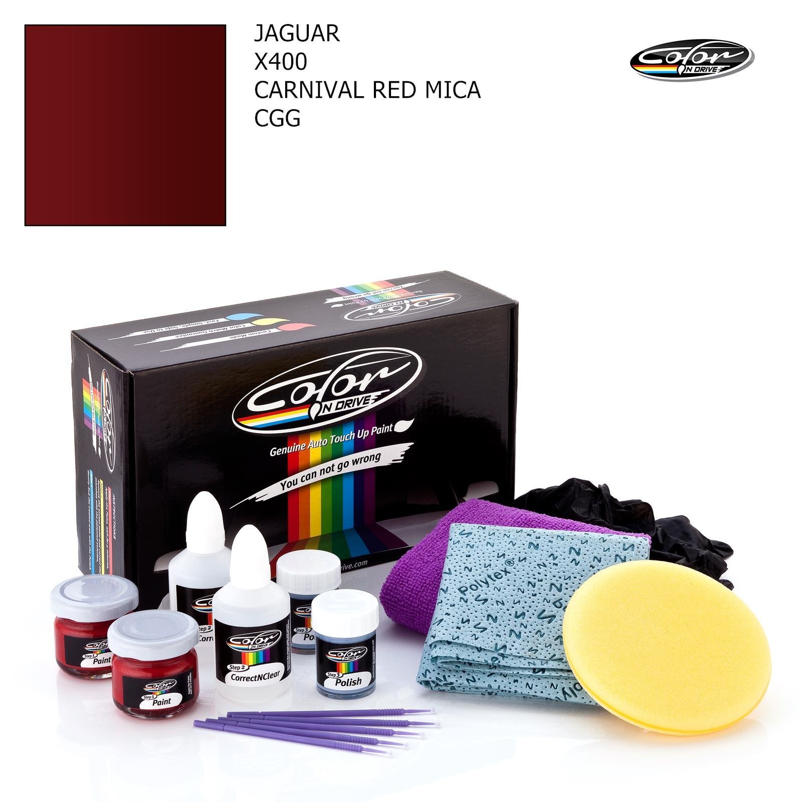 Jaguar X400 / CARNIVAL RED MICA - CGG/COLOR N DRIVE TOUCH UP PAINT SYSTEM FOR PAINT CHIPS AND SCRATCHES/PRO PACK