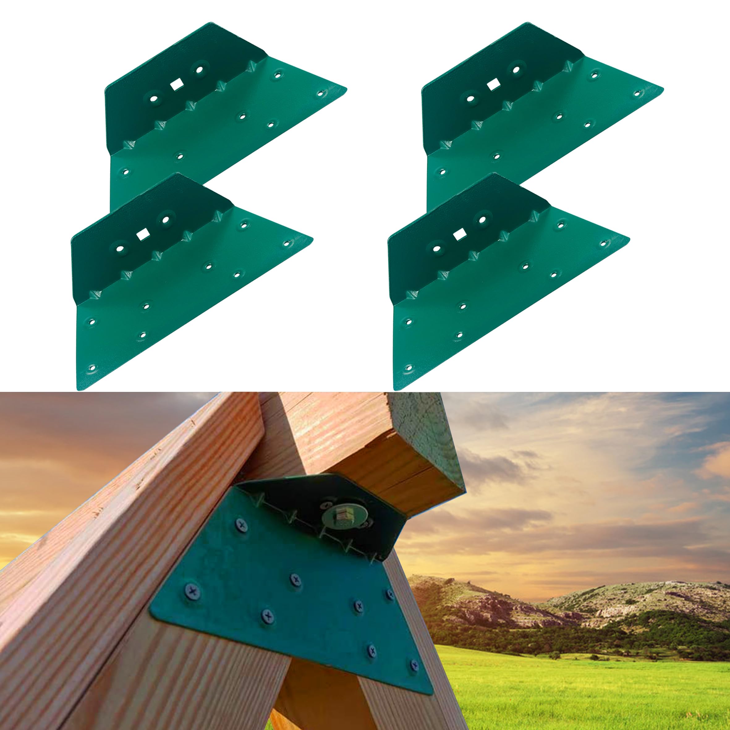 Photo 1 of SIWOOD 4 PCS EZ Frame Bracket for Swing Set Swing Beam A-Frame Wooden Swing Accessories Swing Fitting High Strength Support Light