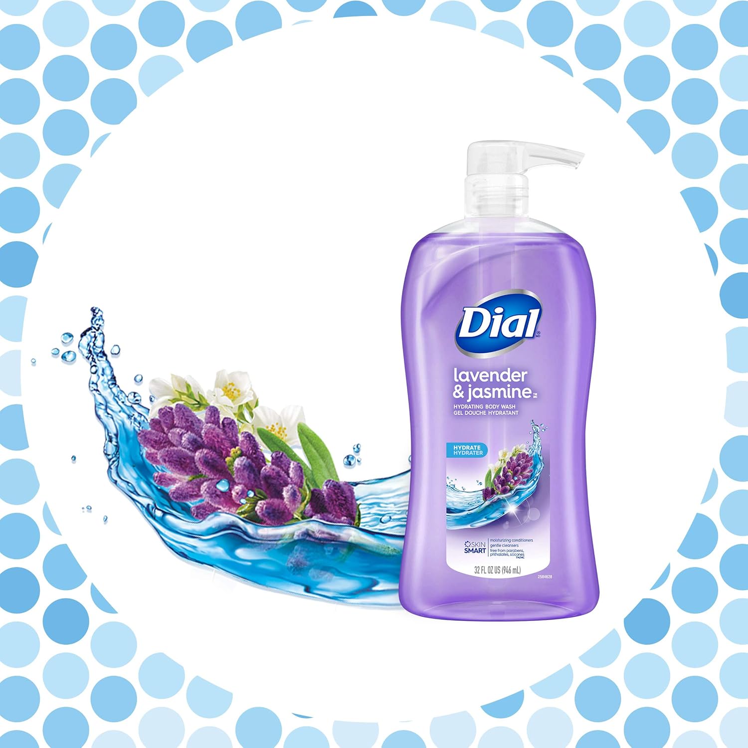 Dial Body Wash, Lavender & Jasmine, 32 Fluid Ounces ( Pack May Vary ) : Beauty