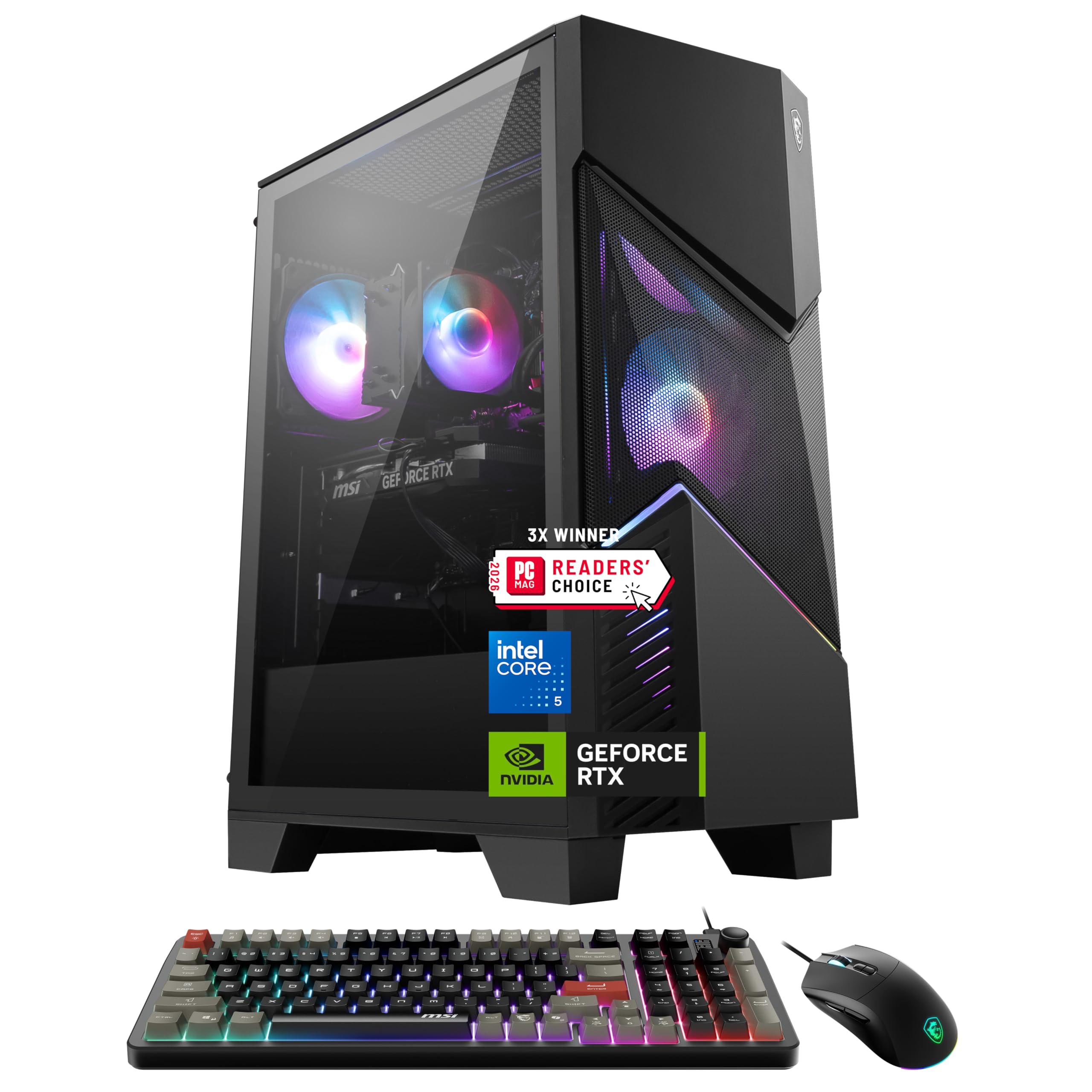 msi Codex R2 Gaming Desktop PC | NVIDIA GeForce RTX 5070 12GB | Intel Core i5-14400F | 32GB DDR5 RAM | 1TB NVMe SSD | Air Cooling | Wi-Fi 6E | Windows 11 Home | VR Ready | D14NVP5-613US