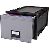 Storex, STX61106U01C, Archive Files Storage Box, 1 / Each, Black,Gray