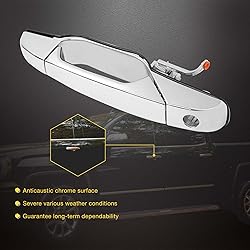 4Pcs Exterior Chrome Door Handle Front Rear Driver