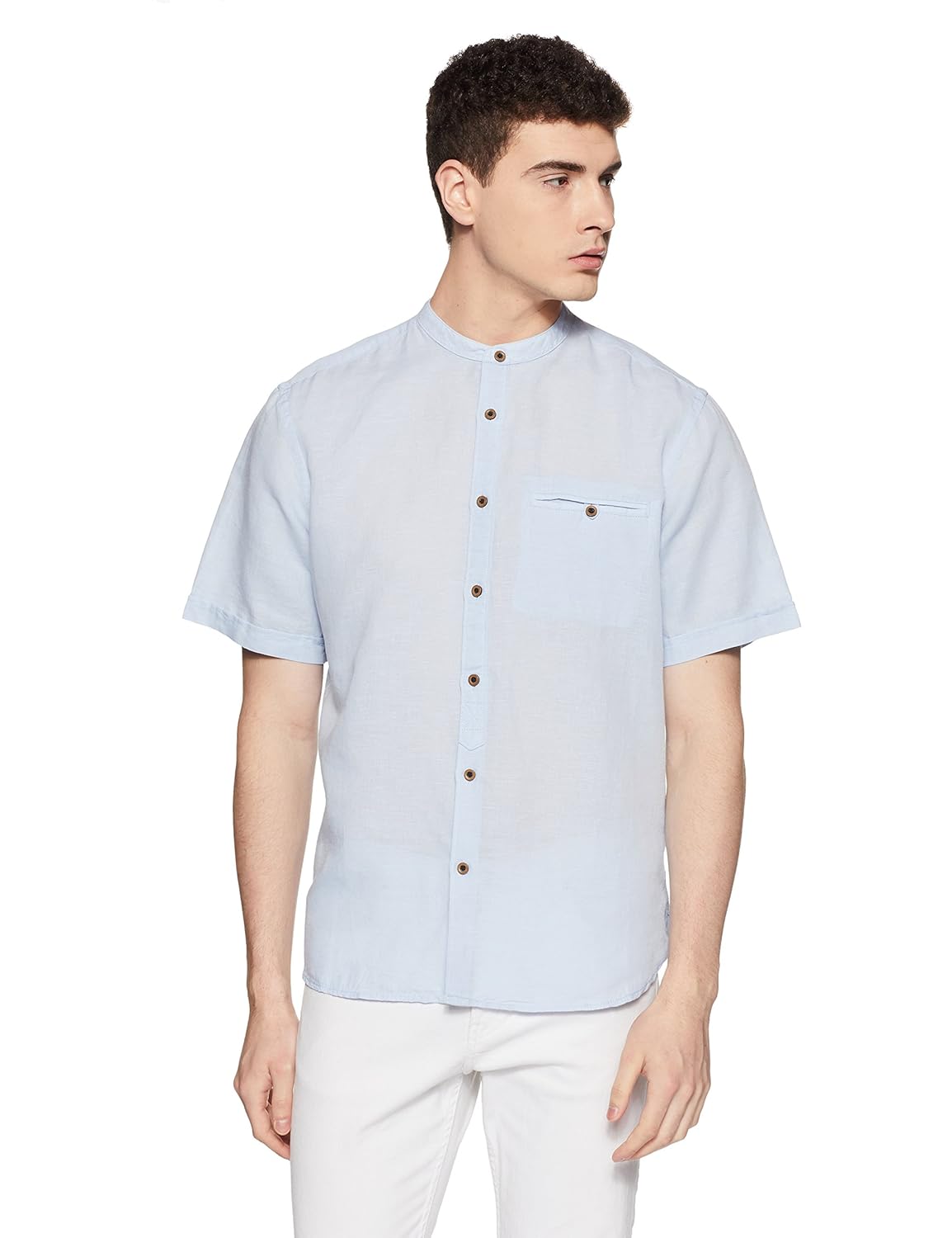 marks & spencer men's plain regular fit casual shirt