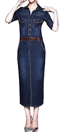 denim maxi dress amazon