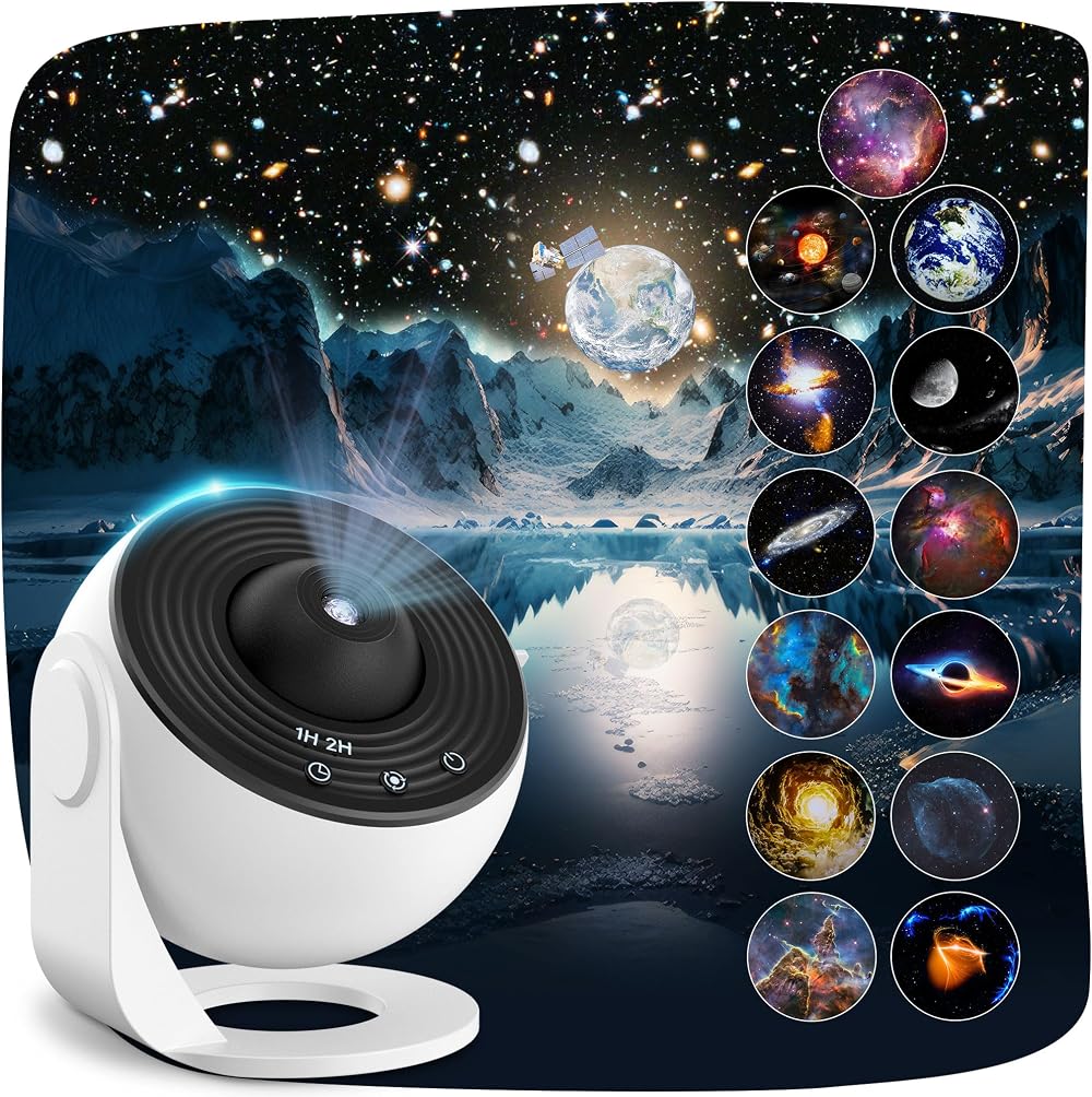Mexllex 13 in 1 Planetarium Star Projector Pro with 12 Discs & USB-C