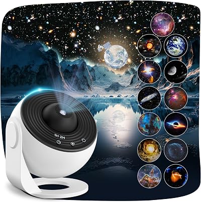 Mexllex 13 in 1 Planetarium Star Projector Pro with 12 Discs & USB-C
