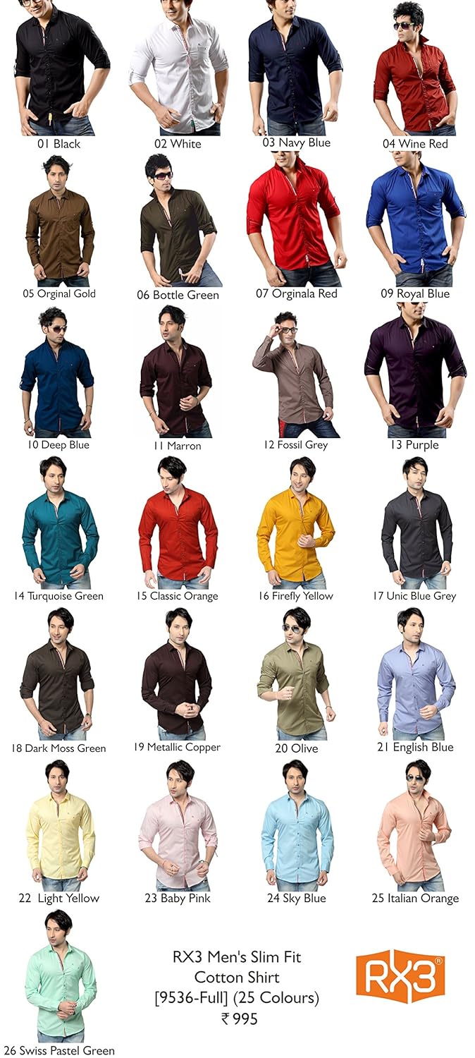 redox men's slim fit cotton shirt [9536-full]