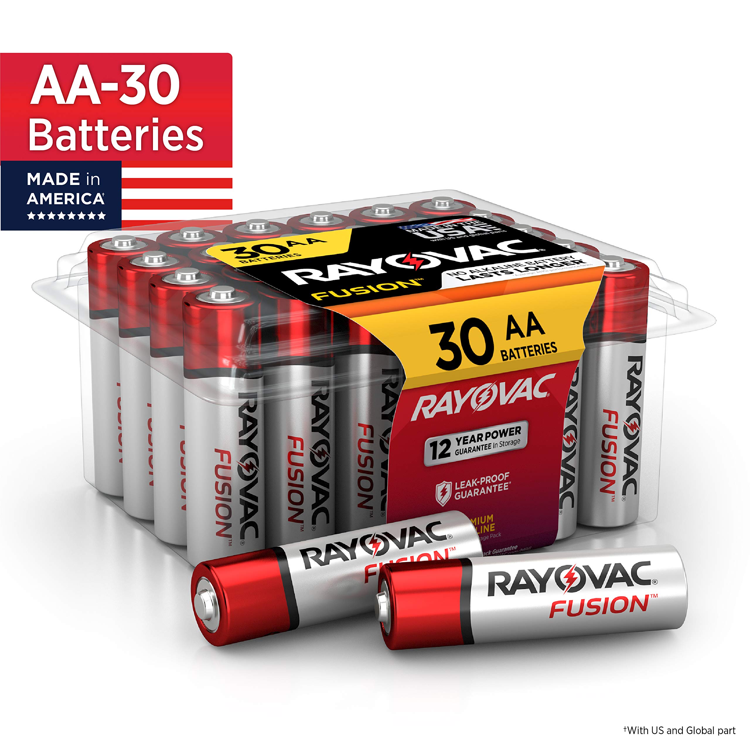 Rayovac Fusion AA Batteries, Premium Alkaline Double A 30 30 Count eBay