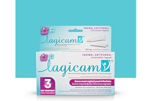 LAGICAM V Lagicam 3 Day Vaginal Yeast Infection Treatment for Women, Start working on the 1st Day, Miconazole Nitrate, Antifungal Cream relieves Itching and Irritation, 3 Disposable Applicators & Cream (1 Pack)