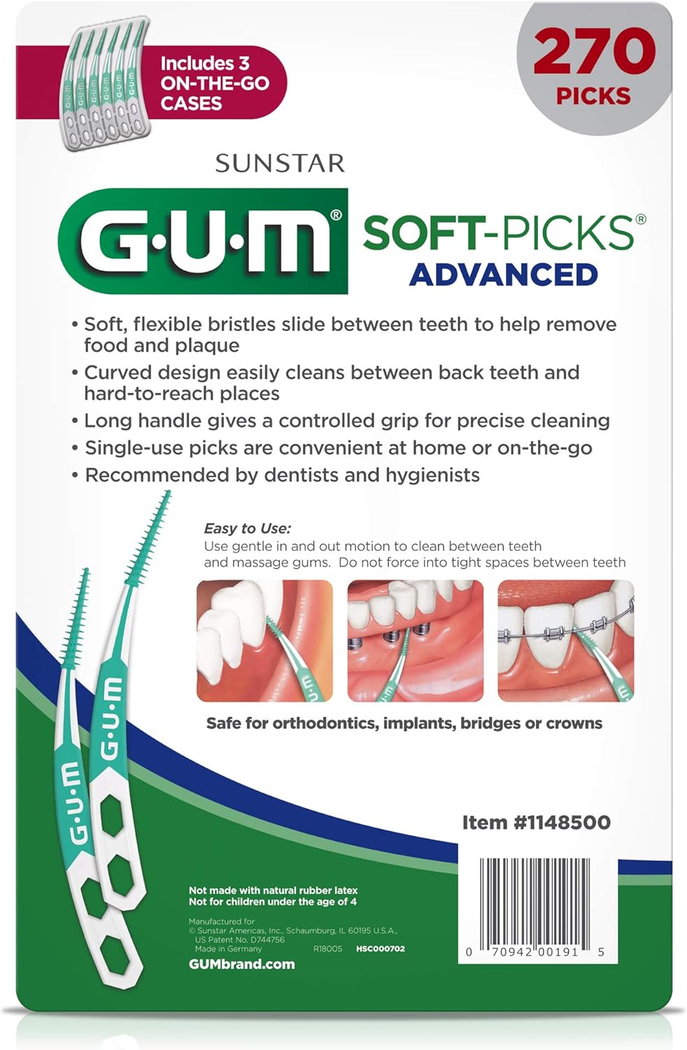 GUM Soft-Picks Advanced Dental Picks (Pack of 270): Industrial & Scientific
