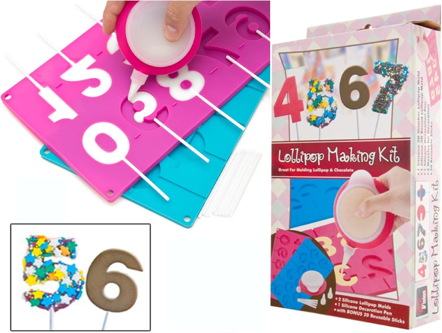 Silicone Lollipop Cake Making Kit Pop Mould Baking Tray