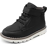 HOMEHOT Boys Fashion Boots High Top Sneakers Faux Leather (toddller/littile kids)