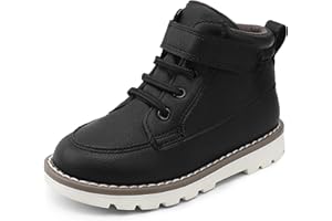 HOMEHOT Boys Fashion Boots High Top Sneakers Faux Leather (toddller/littile kids)