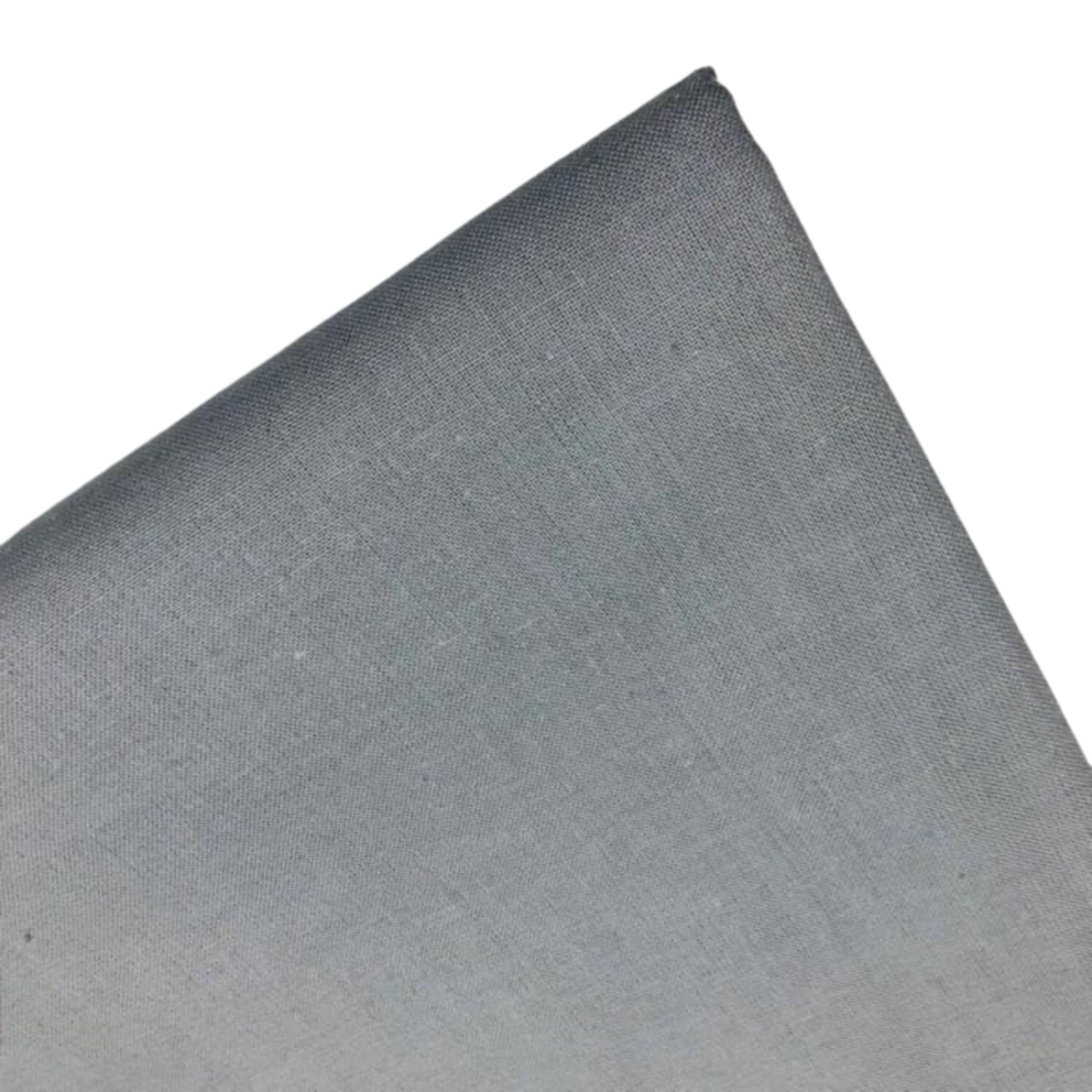 Premium Plain Grey Cotton Fabric - 100% Pure Cotton Material for Versatile Use (1 Metre)