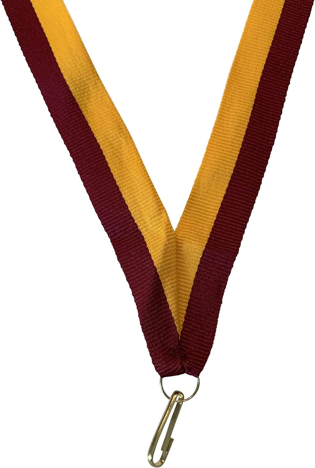 Trophies 100 x Orange And Black Medal Ribbons Lanyards with Gold clips