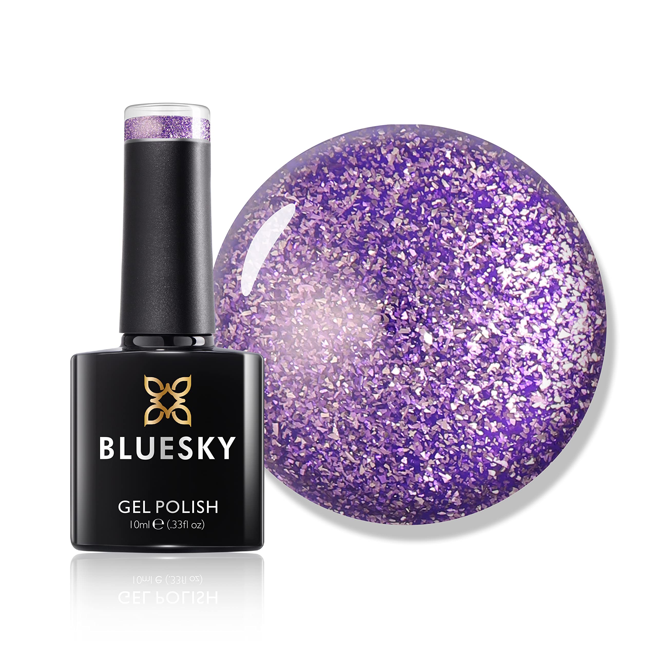 Bluesky Gel Nail Polish, Platinum 14, Amethyst Aura, 10 ml Long Lasting, Chip Resistant, 10 ml (Requires Drying Under UV LED Lamp)