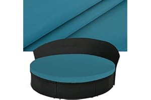 SOWINOS Daybed Cushion Cover, Outdoor 66" Replacement Seamless Round Sun Bed Cushion Cover, Patio Sunbed Cushion Cover Anti-UV Water-Resistant with Elastic Band, ONLY Cover, Peacock Blue