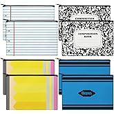 Yeyeplum 8 Pcs Teacher Appreciation Gifts Bulk Teacher Pencil Pouch Survival Kit Makeup Bags Thank You Gifts in Bulk Pencils, Crayons, Notebooks Designs Pencil Pouch Canvas 9 x 6 Inch