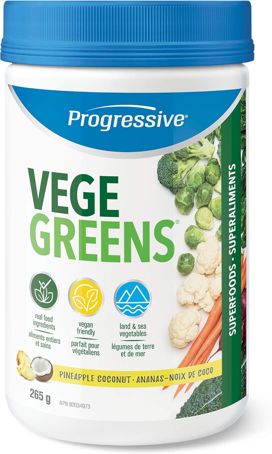 Progressive Vegegreens Pineapple Coconut 265 gram Pineapple Coconut