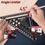 Preciva 18cm Speed Square with Angle Locator Hex Nut Finder 5m Tape & Storage view 7