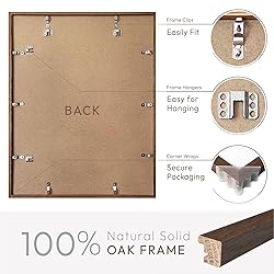 16x20 Picture Frame, Solid Oak 16 x 20 Picture
