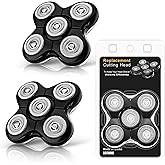 2 Pack Pro Head Shaver Replacement Blades Compatible with Remington Balder Pro Head Shaver Model XR7000, Precision Electric Shaving for Bald Men