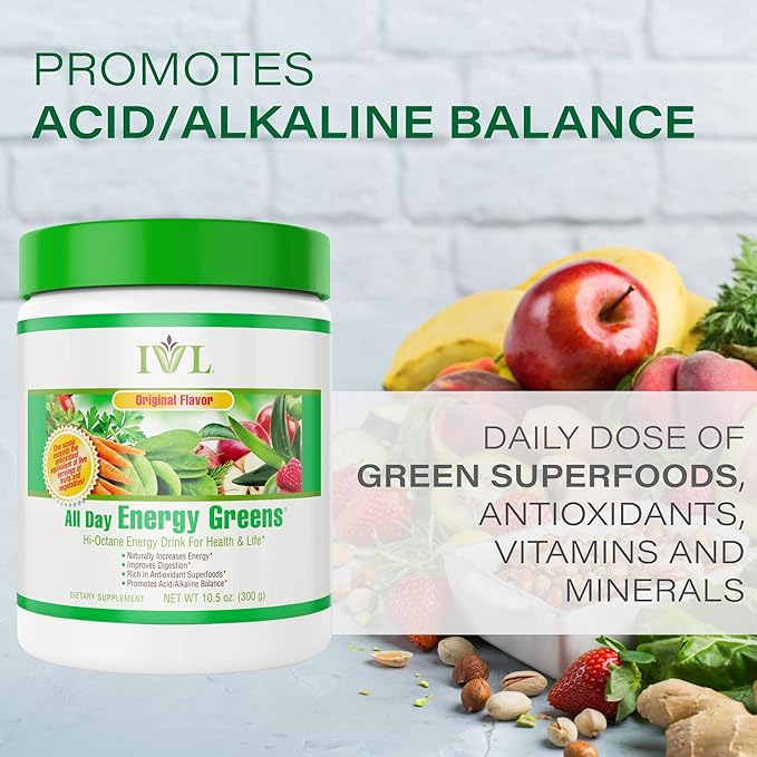 Amazon Com Ivl All Day Energy Greens Hi Octane Energy Drink For Healthy Lifestyle With Great Taste Original 1 Can General Nutritional Supplements Grocery Gourmet Food