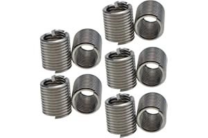 XunLiu 304 Stainless Steel Wire Thread Insert Stripped Thread Rethread Repair (10, M12-1.75X2.0D)