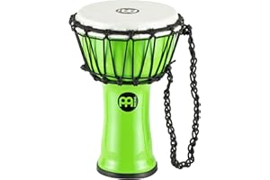 Meinl Percussion Junior Djembe Hand Drum Circle Instrument, Synthetic Shell and Head — NOT Made in China — Compact Size Rope Tuned, 2-Year Warranty (JRD-G)