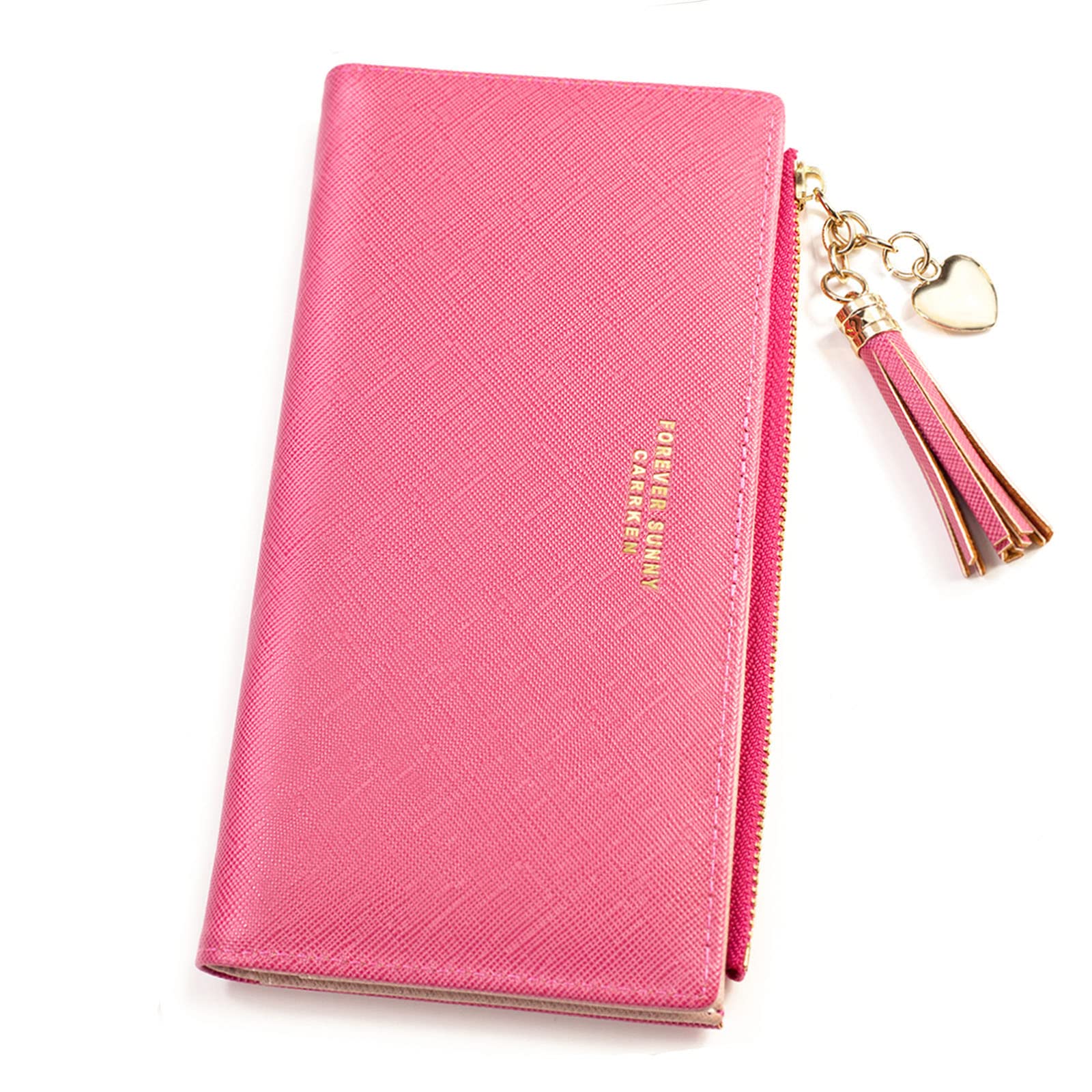 Photo 1 of Womens Wallet Cute Elegant Long Slim Card Holder Case Minimalist Coin Purse Thin Tassels Zip Clutch Wallets for Girls Ladies