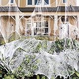 900 sqft Spider Webs Halloween Decorations Bonus with 30 Fake Spiders, Super Stretch Cobwebs for Halloween Indoor and Outdoor