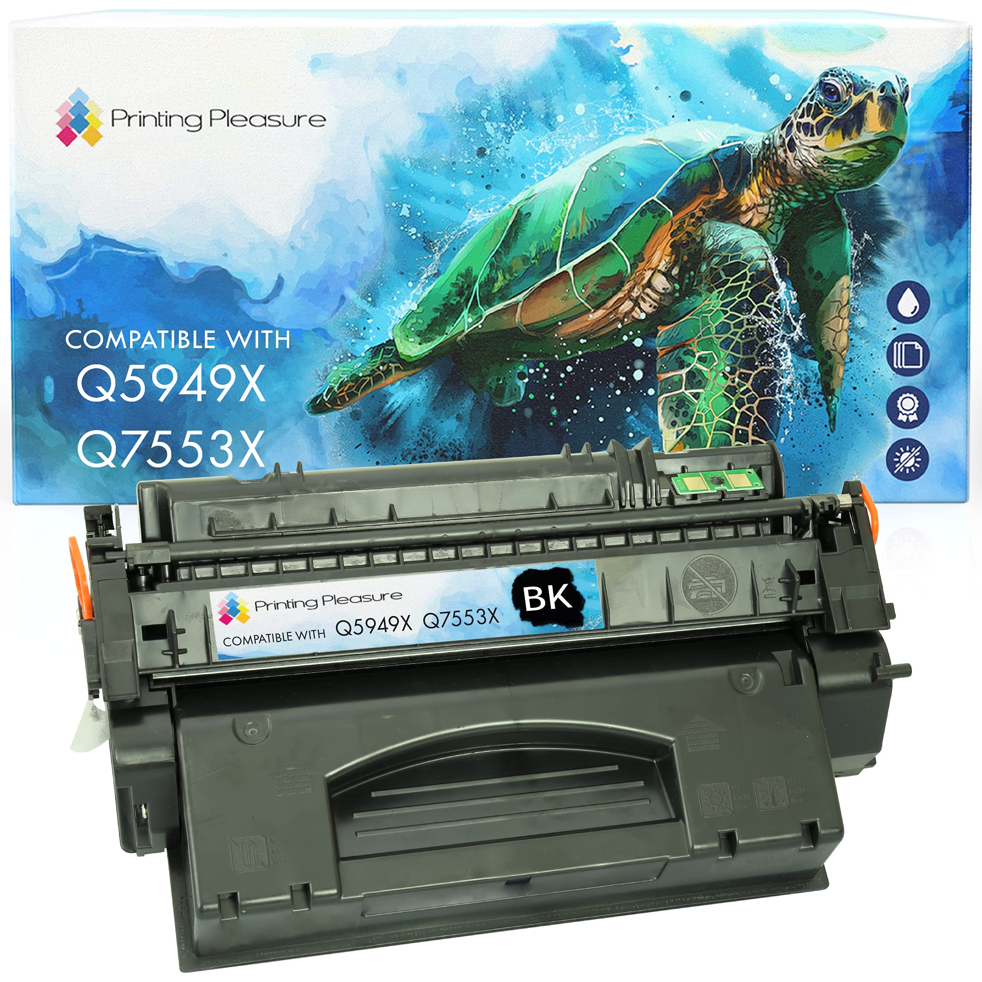 Printing Pleasure Compatible Q5949X 49X Toner Cartridge for HP Laserjet 1160 1320 1320N 1320NW 1320TN 3390 3390AIO 3392AIO - Black, High Yield