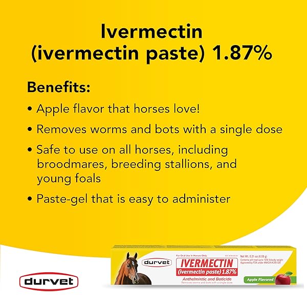 IVERMECTIN PASTE DEWORMER – 6.08G DOSE @ 1.87% APPLE FLAVOR