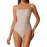 RXRXCOCO Women Tummy Control One Piece Swimsuits Ruched Strapless Bathing Suits Slimming Swimwear