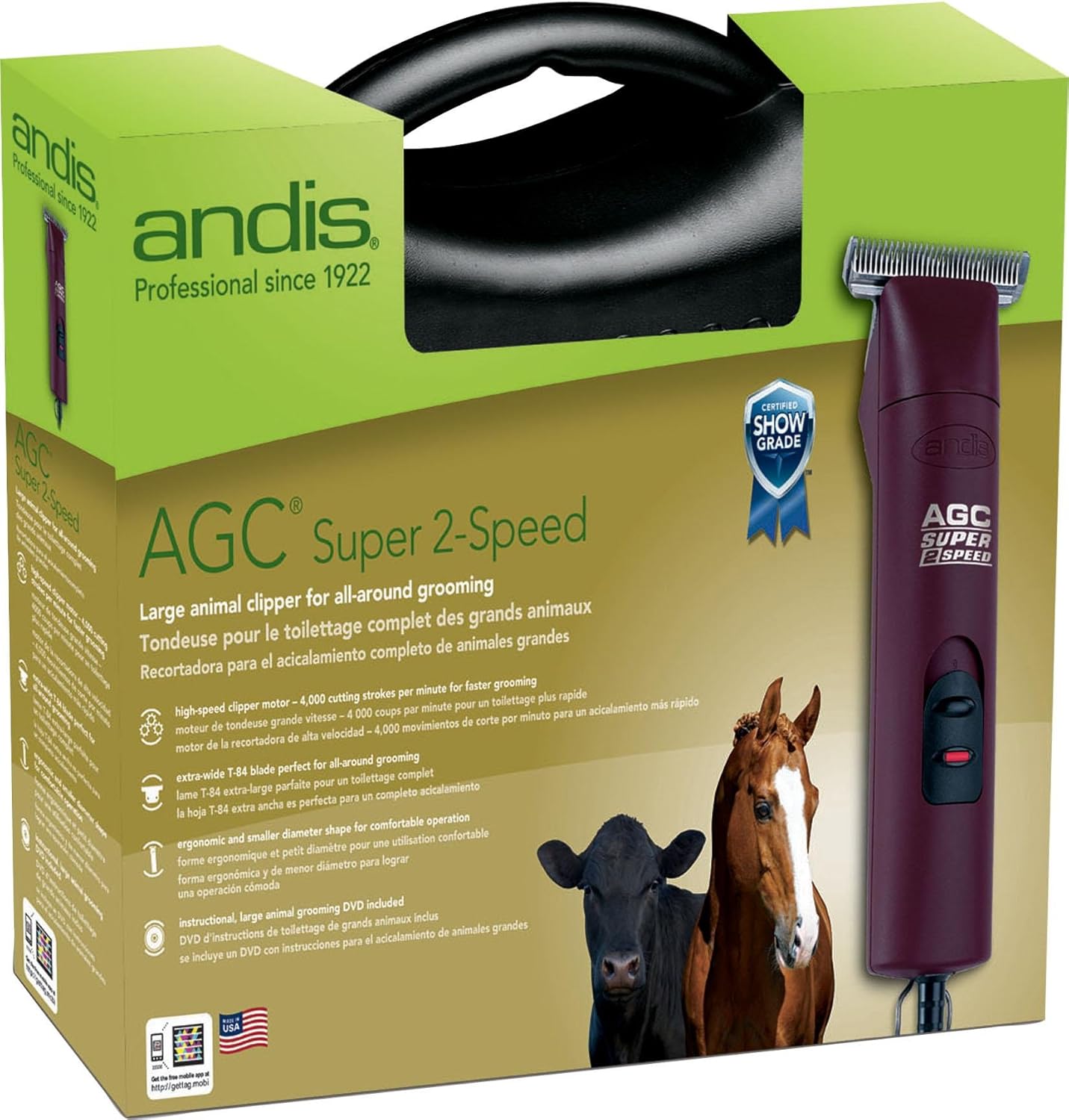 ANDIS Company Equine Agc2 Super 2Speed Horse Clipper with