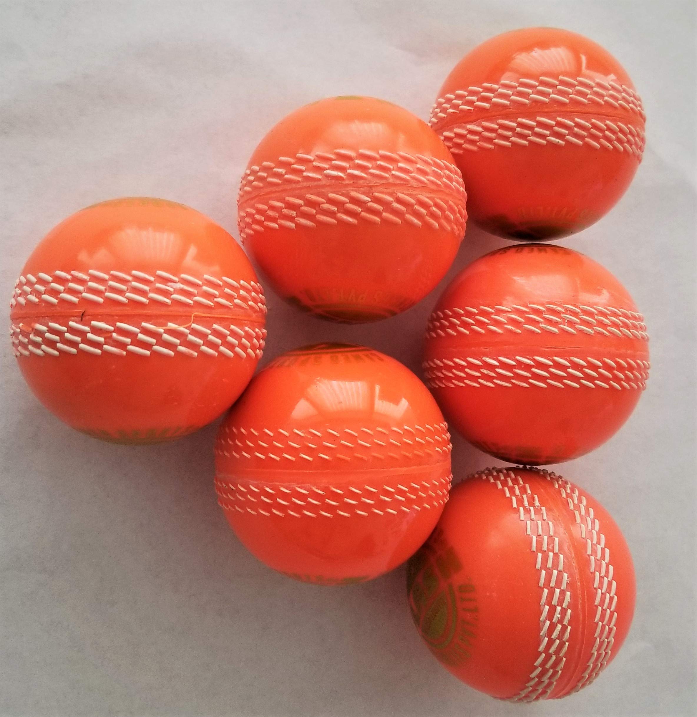 P4Altd Cricket Balls Semi hard rubber balls - Solid Core. Rubber Outer.(pack of 6)