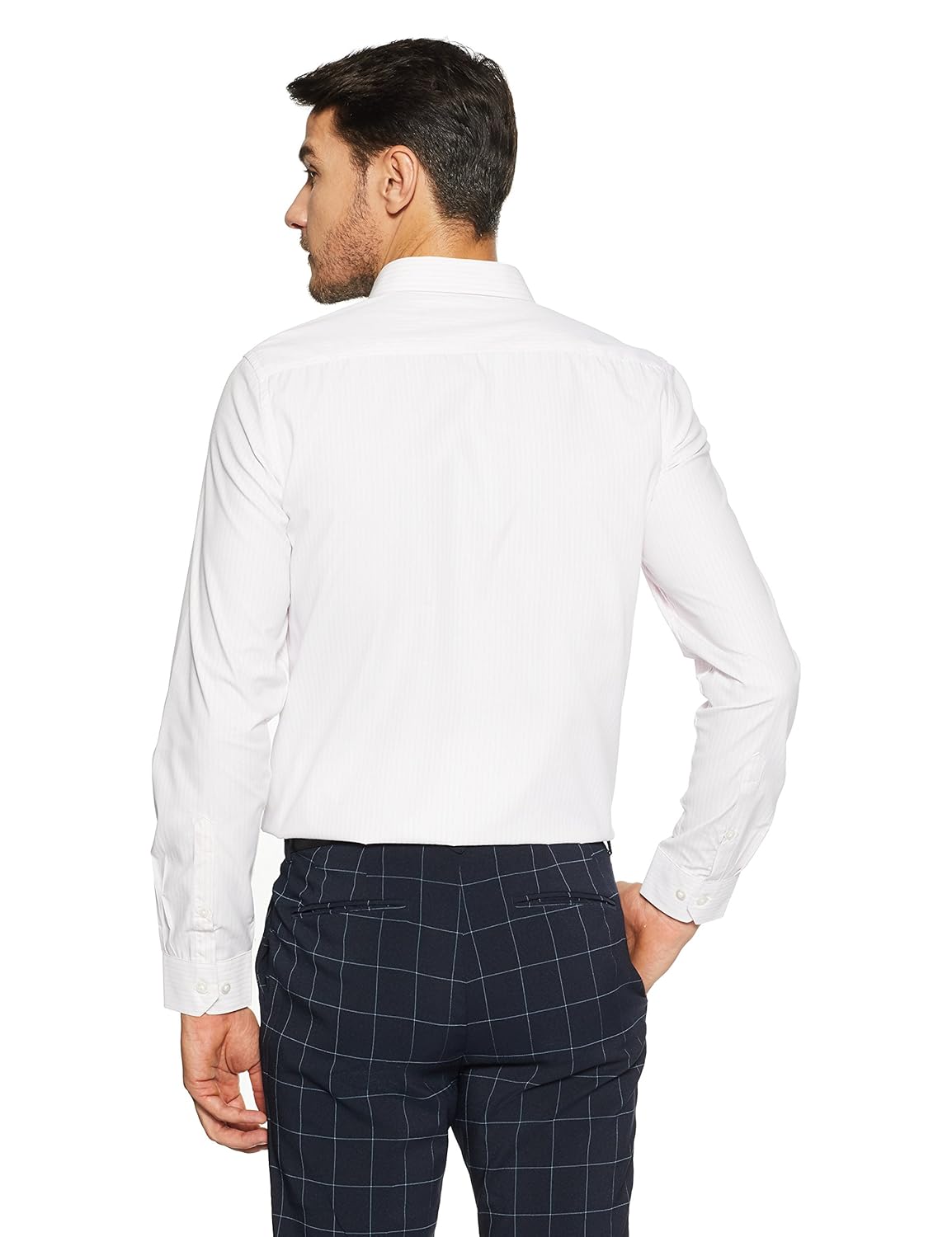 ex by excalibur men's solid regular fit formal shirt