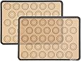 Amazon Basics Silicone, Non-Stick, Food Safe Baking Mat, Macaron - Pack of 2